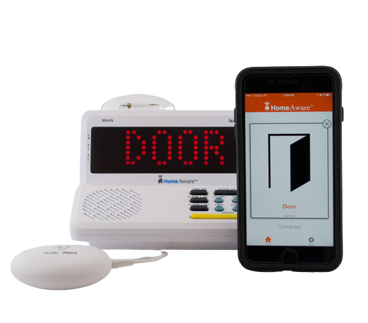 Home Safety and signaling devices for alerts to smoke, carbon monoxide, doorbell, sounds, cell phone and landline telephone calls, etc.  Flashing strobe light, bed shaker, and scrolling word alerts tell you when a device is activated.  App for cell phone.