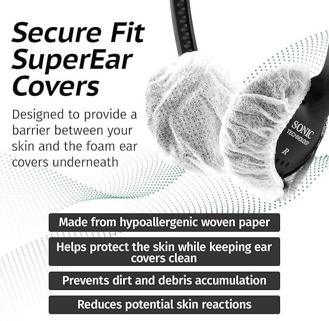 Sanitary Ear Pad Covers for Headphones EPC100 Box of 100 Personal Sound Amplifier 