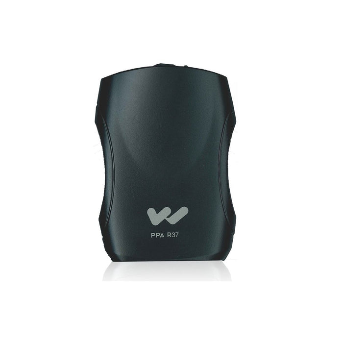 Black electronic device with 'W' logo and PPA  R37 on a white background