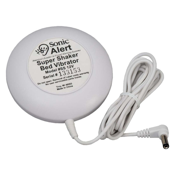 Sonic Alert Replacement 12V Bed Shaker White With Hollow Jack SS12VW